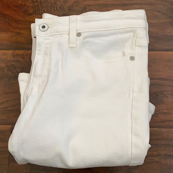 AG Adriano Goldschmied White The Club Well Fitted Flare Leg Jean Summer Coastal - Picture 1 of 12